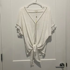 Max Studio top with front tie detail